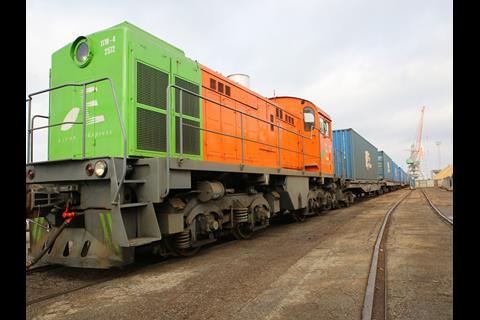 TransContainer’s first intermodal service from Urumqi to Rotterdam via Kazakhstan, Russia and Latvia arrived in Riga on October 16.